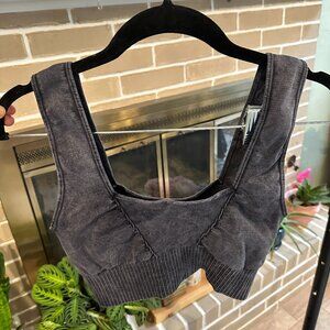 Free People Movement Good Karma Bra – M/L (Washed Black)